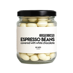 dots espresso beans  white chocolate