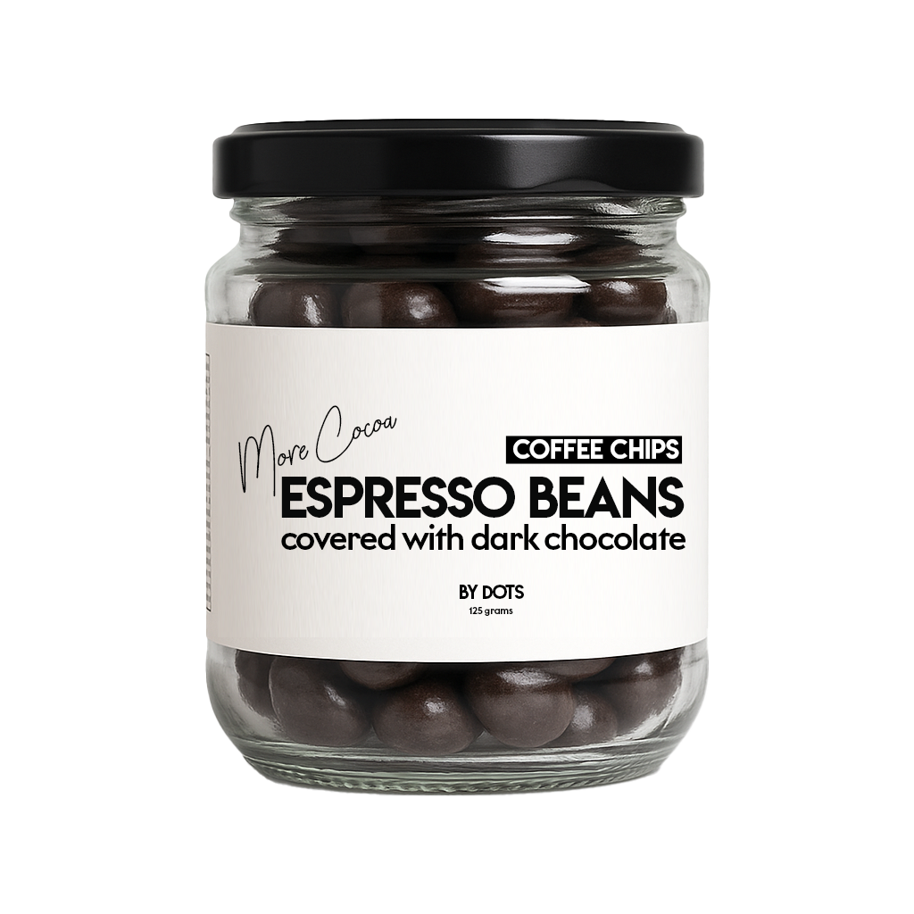 dots espresso beans  dark chocolate