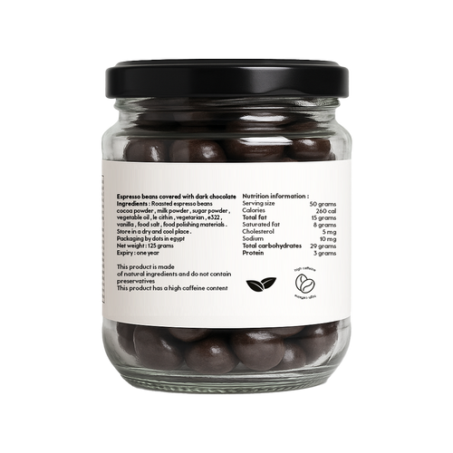 dots espresso beans  dark chocolate
